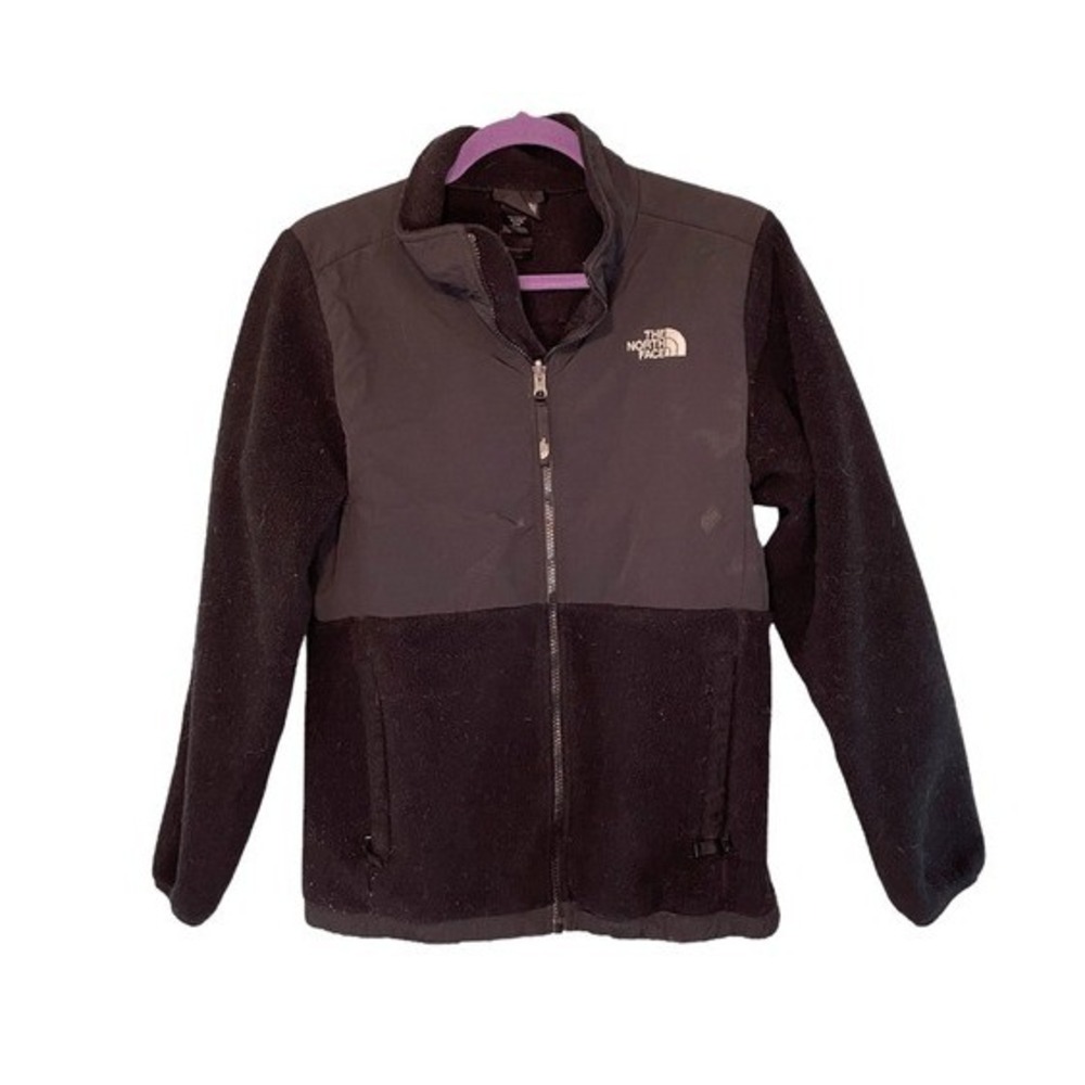 The North Face Denali Fleece‎ Jacket Black Full Zip Coat Long Sleeve Youth XL